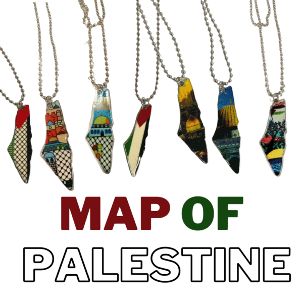 Map of Palestine Necklace – Elegant Pendant with Historic Design