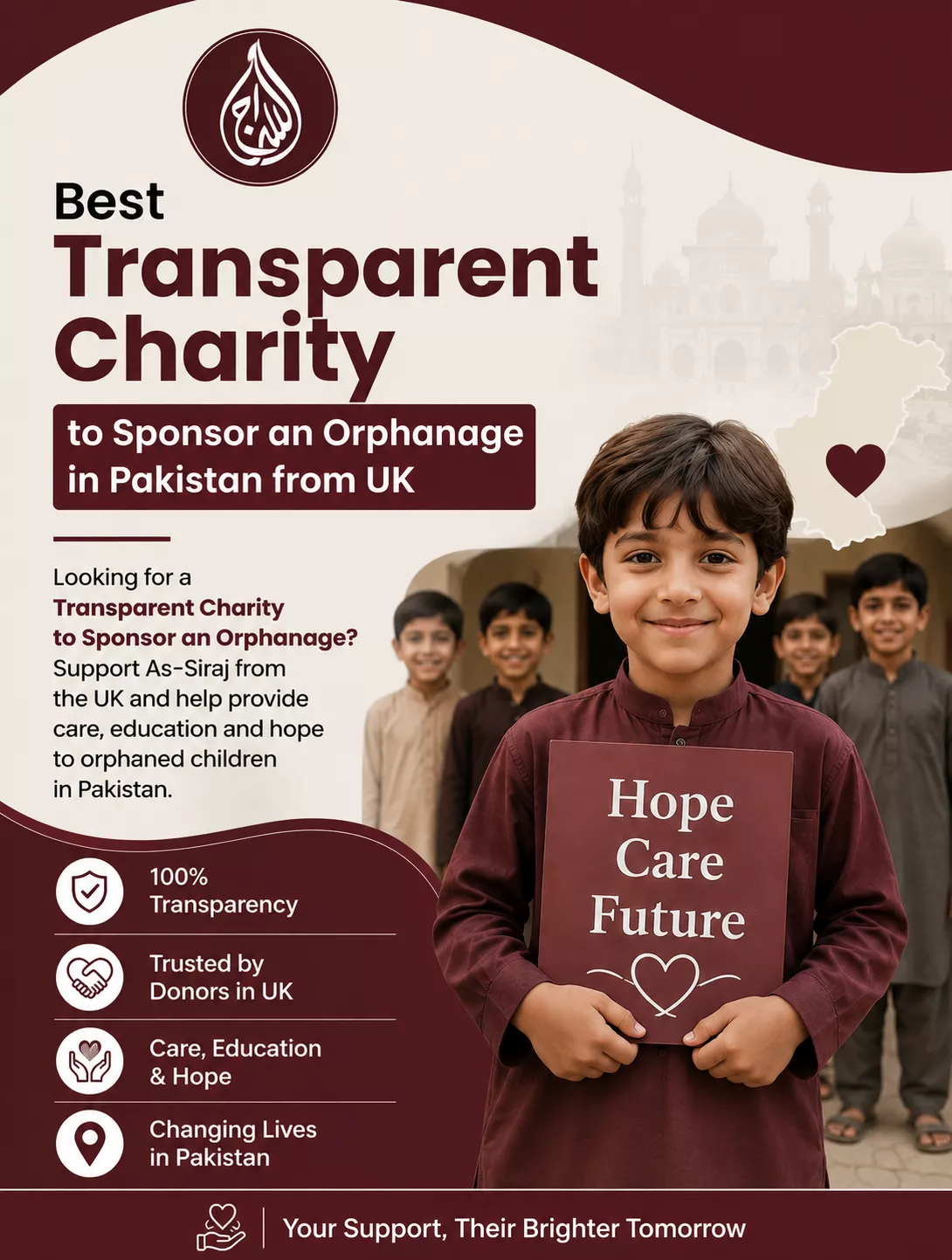 Best Transparent Charity to Sponsor an Orphanage in Pakistan from UK