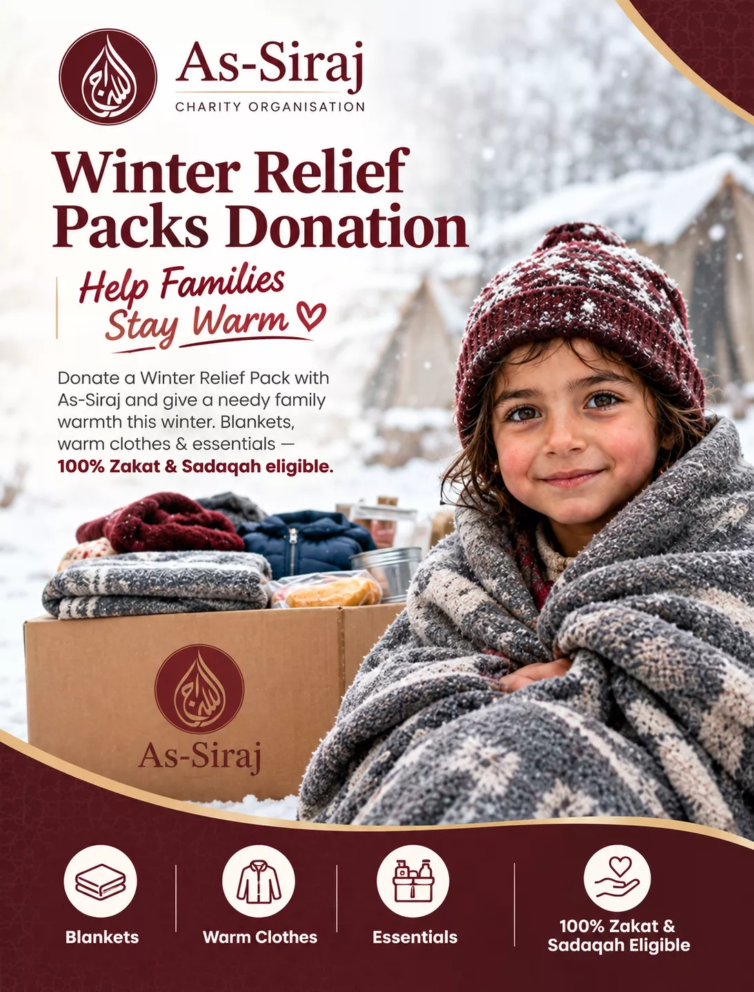 Winter Relief Packs Donation | Help Families Stay Warm – As-Siraj