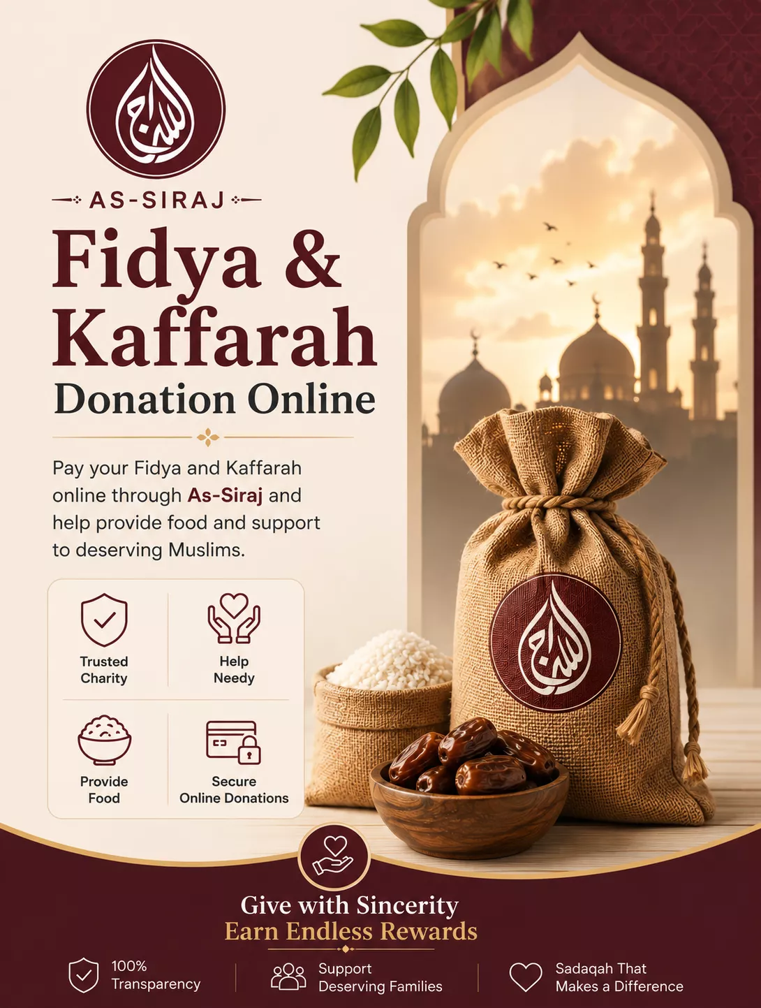 Fidya and Kaffarah Donation Online | Support Needy Muslims | As-Siraj